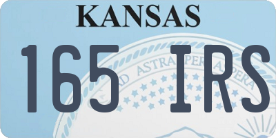 KS license plate 165IRS