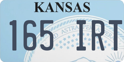 KS license plate 165IRT