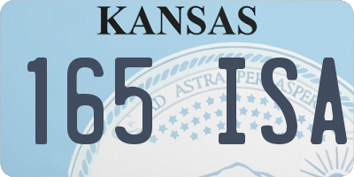 KS license plate 165ISA