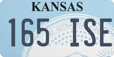 KS license plate 165ISE