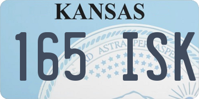 KS license plate 165ISK