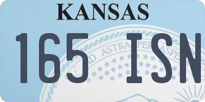 KS license plate 165ISN