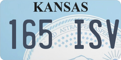KS license plate 165ISV