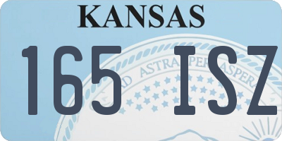 KS license plate 165ISZ