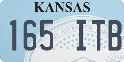 KS license plate 165ITB