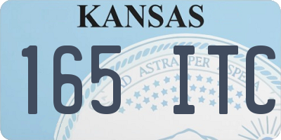 KS license plate 165ITC
