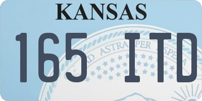 KS license plate 165ITD