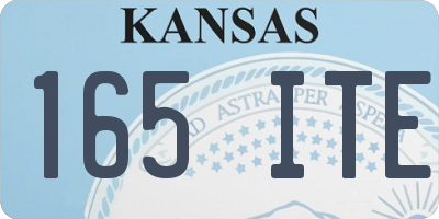 KS license plate 165ITE