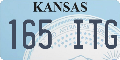 KS license plate 165ITG