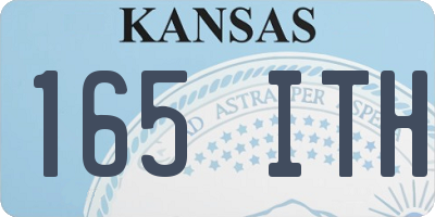 KS license plate 165ITH