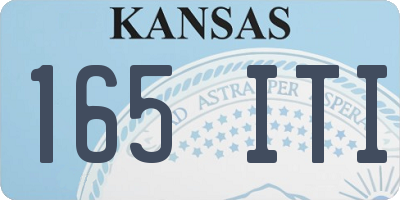 KS license plate 165ITI
