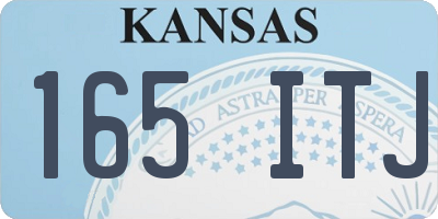 KS license plate 165ITJ