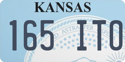 KS license plate 165ITO