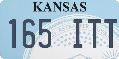 KS license plate 165ITT