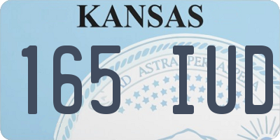 KS license plate 165IUD
