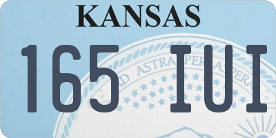 KS license plate 165IUI