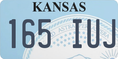 KS license plate 165IUJ