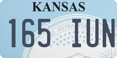KS license plate 165IUN