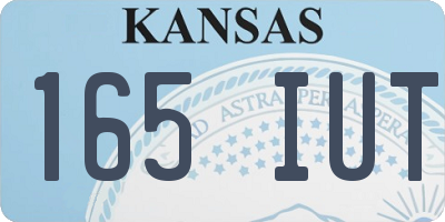 KS license plate 165IUT