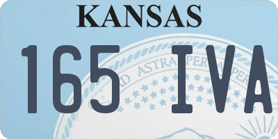 KS license plate 165IVA