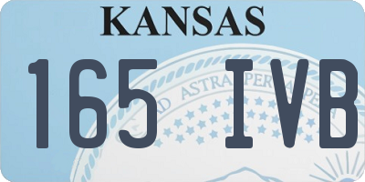 KS license plate 165IVB