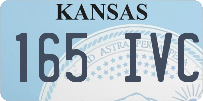 KS license plate 165IVC