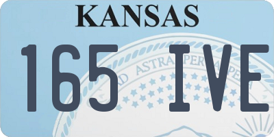 KS license plate 165IVE