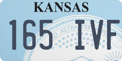 KS license plate 165IVF