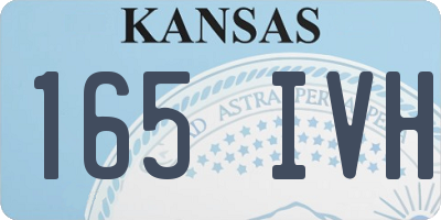 KS license plate 165IVH