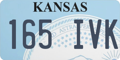 KS license plate 165IVK