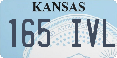 KS license plate 165IVL