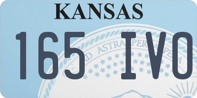 KS license plate 165IVO
