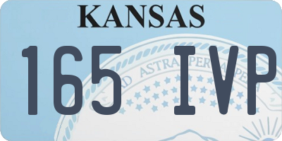 KS license plate 165IVP