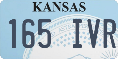 KS license plate 165IVR