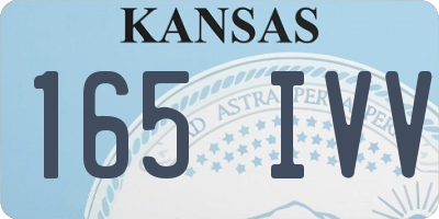 KS license plate 165IVV