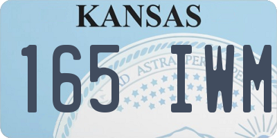 KS license plate 165IWM