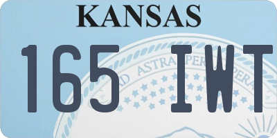 KS license plate 165IWT
