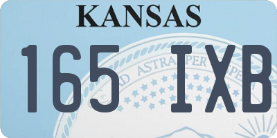 KS license plate 165IXB