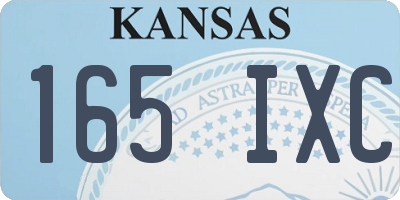 KS license plate 165IXC
