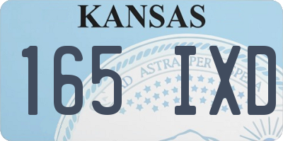 KS license plate 165IXD
