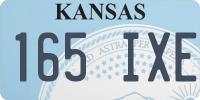 KS license plate 165IXE