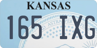 KS license plate 165IXG