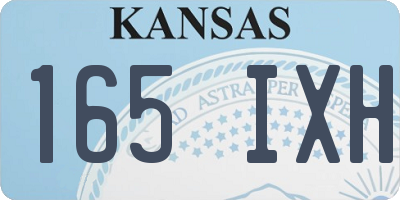 KS license plate 165IXH