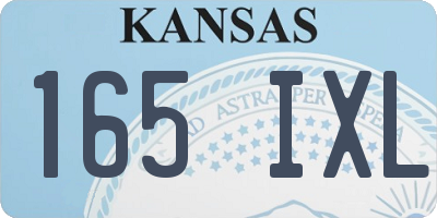 KS license plate 165IXL