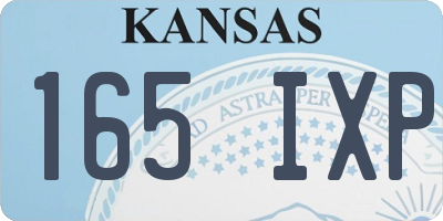 KS license plate 165IXP