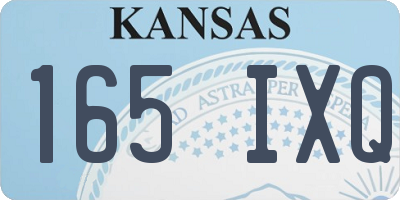 KS license plate 165IXQ
