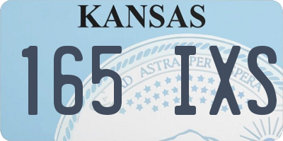 KS license plate 165IXS