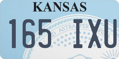 KS license plate 165IXU