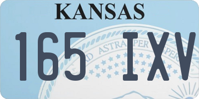 KS license plate 165IXV