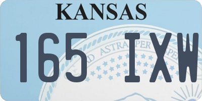 KS license plate 165IXW
